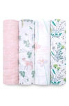 ADEN + ANAIS WHITE LABEL FOREST FANTASY 4-PACK SWADDLING CLOTHS,2075