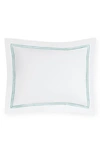 Sferra Grande Hotel Sham In White/ Aqua
