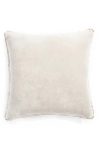 Treasure & Bond Stonewash Velvet Accent Pillow In White