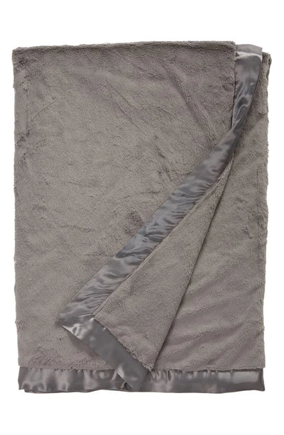 Giraffe At Home Little Giraffe  Luxe™ Faux Fur Solid Throw In Charcoal