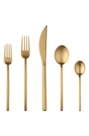 Mepra Due Ice 5-piece Place Setting In Brushed Stainless Gold