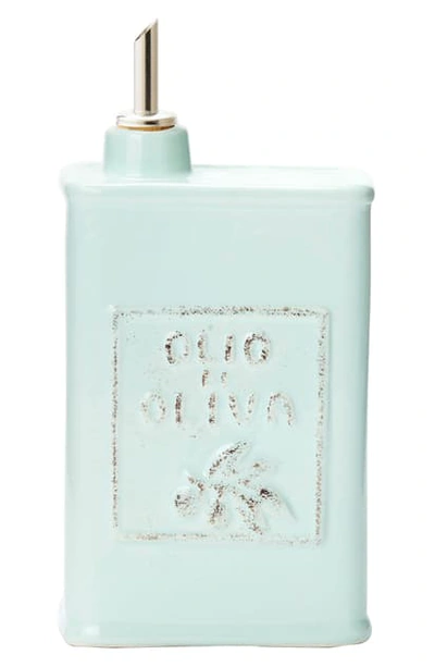Vietri Lastra Stoneware Olive Oil Container In Aqua