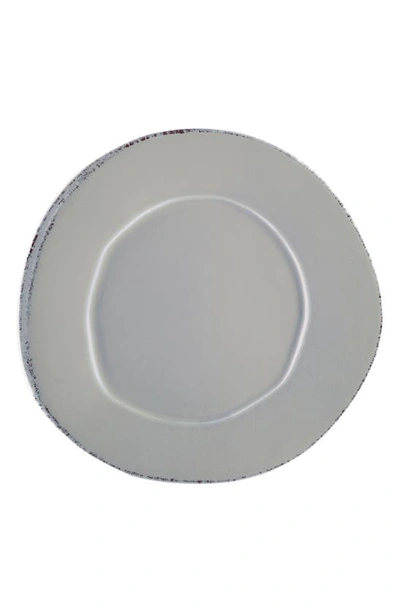 Vietri Lastra Stoneware Dinner Plate In Grey