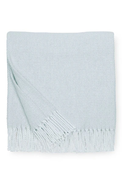 Sferra Terzo Diamond Weave Throw In Poolside