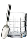 Waterford Cluin Lead Crystal Ice Bucket & Scoop In Crystal