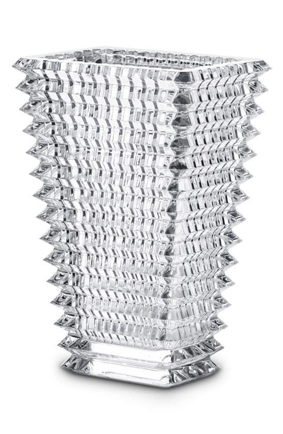 Baccarat Small Rectangular Eye Vase In Clear