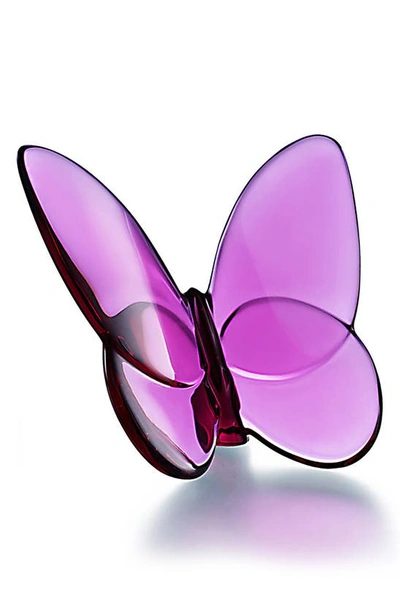 Baccarat Special Order- Papillion Lucky Butterfly In Crystal In Pink