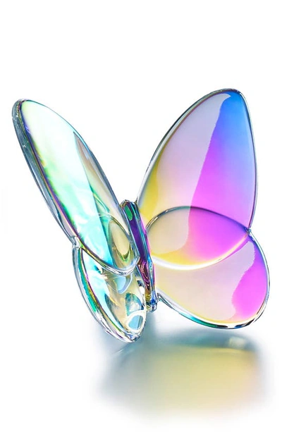 Baccarat 2.5" Lucky Crystal Iridescent Butterfly