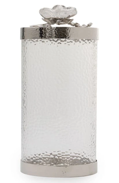 Michael Aram White Orchid Canister In Silver/ Medium