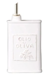 Vietri Lastra Stoneware Olive Oil Container In White