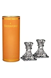WATERFORD GIFTOLOGY LISMORE SET OF 2 LEAD CRYSTAL CANDLESTICKS,40000910