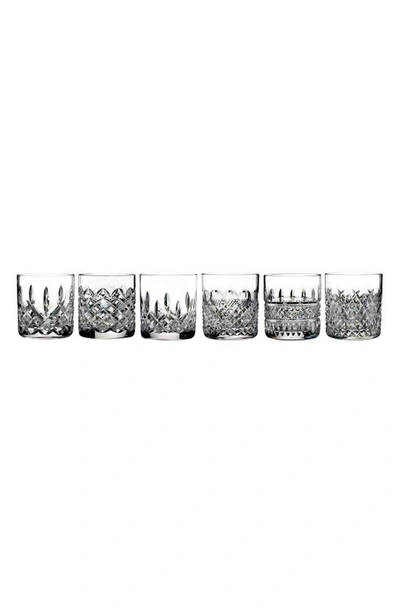 WATERFORD WATERFORD LISMORE CONNOISSEUR HERITAGE SET OF 6 STRAIGHT SIDED LEAD CRYSTAL TUMBLERS,1058307