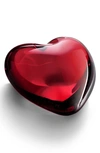 Baccarat Coeur Cupid Crystal Heart 7.1cm In Ruby