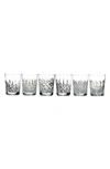 Waterford Connoisseur Set Of 6 Lead Crystal Double Old Fashioned Glasses In Crystal