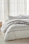 Dkny Pure Woven Stripe Duvet, Full/queen In Ivory/ Black