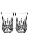 WATERFORD LISMORE CONNOISSEUR SET OF 2 LEAD CRYSTAL FLARED SIPPING TUMBLERS,1058299