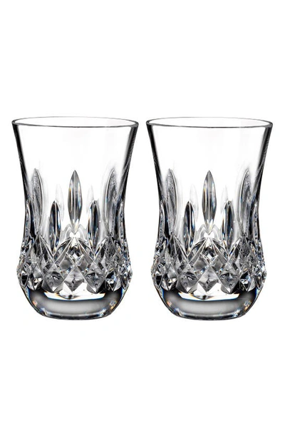 Waterford Lismore Connoisseur Set Of 2 Lead Crystal Flared Sipping Tumblers In Clear