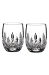 WATERFORD LISMORE CONNOISSEUR SET OF 2 LEAD CRYSTAL ROUNDED TUMBLERS,1058298