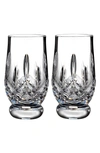 WATERFORD LISMORE CONNOISSEUR SET OF 2 LEAD CRYSTAL FOOTED TASTING TUMBLERS,1058295
