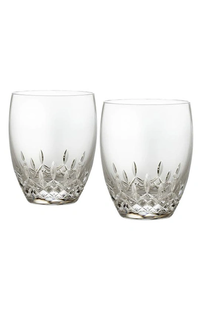 Waterford Lismore Essence Set Of 2 Lead Crystal Double Old-fashioned Glasses In No Color