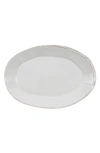 Vietri Lastra Collection Oval Platter In Light Gray