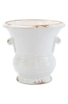 Vietri Rustic Garden Medium Flair Planter In White