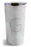 Deny Designs Marbled Monogram Travel Mug