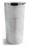 Deny Designs Marbled Monogram Travel Mug