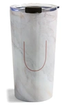 Deny Designs Marbled Monogram Travel Mug