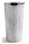 Deny Designs Marbled Monogram Travel Mug