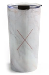 Deny Designs Marbled Monogram Travel Mug In X