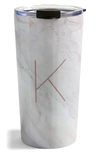 Deny Designs Marbled Monogram Travel Mug In K