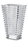 Baccarat Large Rectangular Crystal Eye Vase In Clear