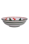 VIETRI LARGE UCCELLO ROSSO STONEWARE SERVING BOWL,UCR-1025