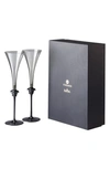 VERSACE MEDUSA LUMIERE HAZE SET OF 2 CHAMPAGNE FLUTES,20665-321392-48804