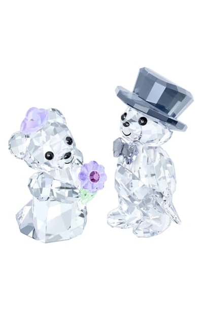 Swarovski Kris Bear You & I Crystal Figurines In Clear/ Multi