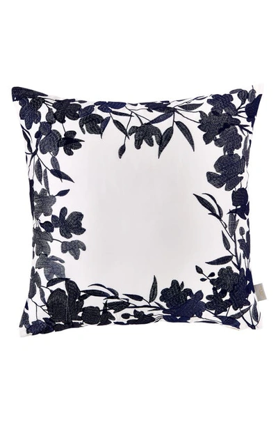 Ted Baker Floral Frame Decorative Pillow, 18 X 18 In Blue