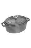 STAUB 5.75-QUART OVAL COQ AU VIN ENAMELED CAST IRON DUTCH OVEN,1123118