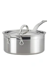 Hestan Probond Clad Stainless Steel 4-quart Covered Saucepan With Helper Handle In Stainless Steel