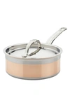 HESTAN COPPERBOND SAUCEPAN WITH LID,31594