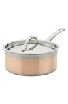 HESTAN COPPERBOND SAUCEPAN WITH LID,31595