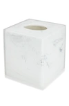Kassatex Marmol Tissue Holder In White/ Black