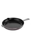 Staub 12-inch Enameled Cast Iron Fry Pan In Graphite Grey