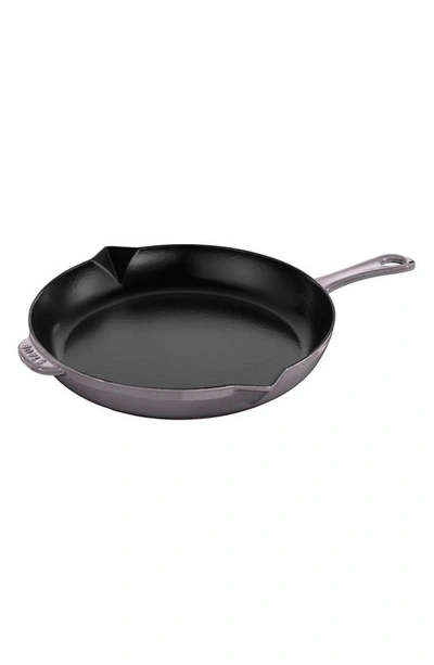 Staub 12-inch Enameled Cast Iron Fry Pan In Graphite Gray