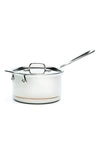 All-clad All Clad Copper Core 4 Quart Covered Sauce Pan In Stainless Steel