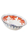 Golden Rabbit Crab House Enamelware Collection Enamelware Collection 4 Quart Serving Bowl Crab Shack In White