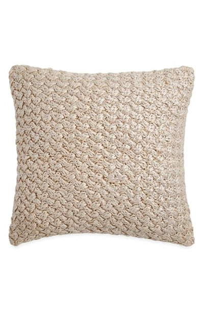 Michael Aram Metallic Knit Accent Pillow In Linen