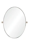 Renwil Azalea Oval Wall Mirror In Polished Nickel