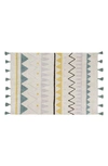 LORENA CANALS GEOMETRIC TASSEL RUG,C-AZ-NVB-L