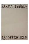 Lorena Canals Abc Knit Baby Blanket In Natural/ Black